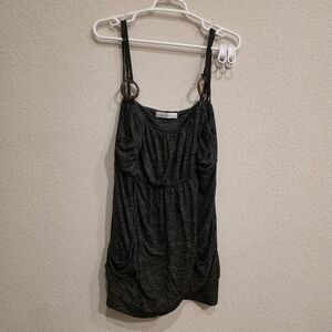 Rosegal Black Ring-Detail Camisole Top